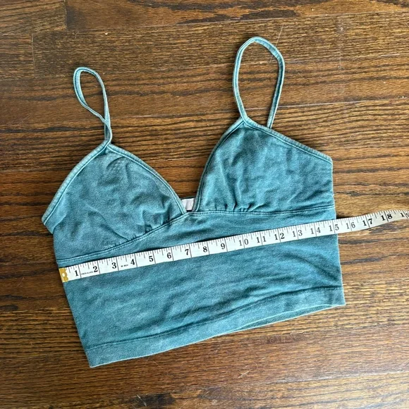 CAD Cropped Faded Teal Tank Top Large - Picture 4 of 4